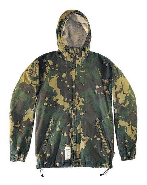 Addict Frontline C-Law.02 Jacket Woodland Camo Sheepskin Lined Hood Windcheater  Preview